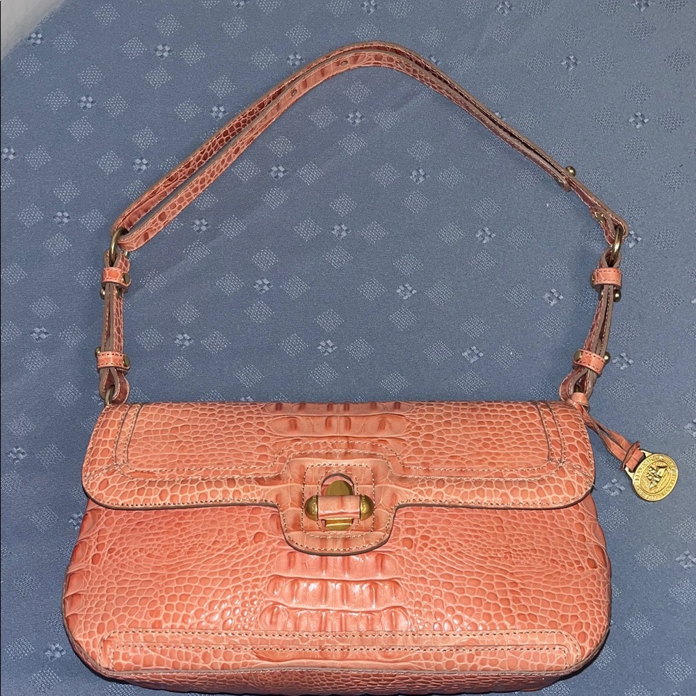 Brahmin Crocodile-Embossed Shoulder Bag